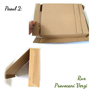 pasul 2 in realizarea cutiei de depozitare