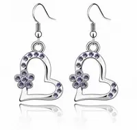 Cercei cu cristale swarowski si rhodium