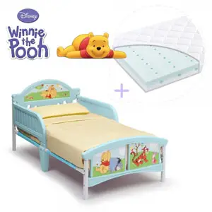 Set pat cu cadru metalic Disney Winnie the Pooh si saltea